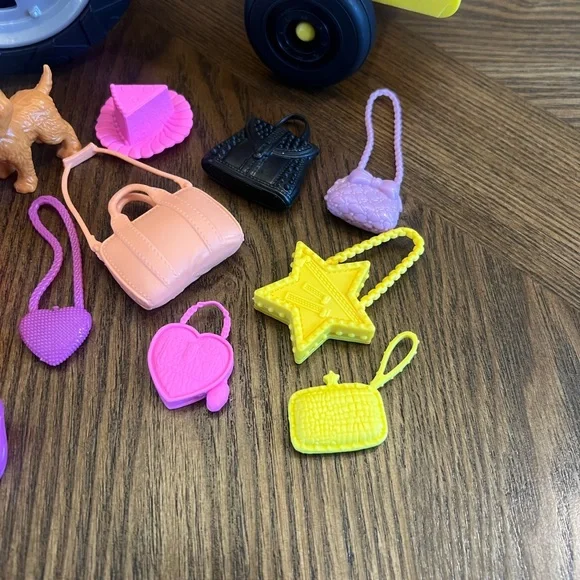 Barbie Red Tractor with Pink Trailer and Accessories - Picture 4 of 4